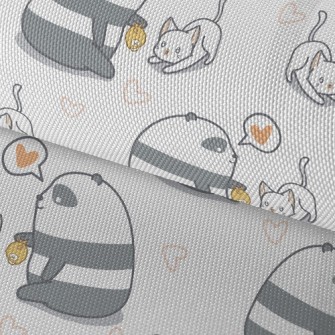 Panda Teasing Cat Waterproof Oxford