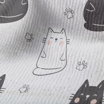 Blushing Black And White Cat Terry