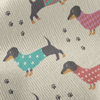 Dachshund Dog In Sweater Standard Corduroy