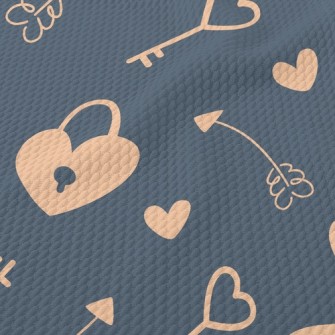 Love Key Lock Birdseye Piqué