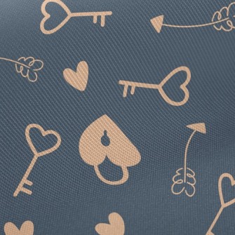 Love Key Lock Twill