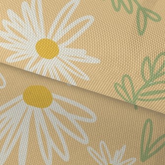 Abstract Doodle Flowers Waterproof Oxford