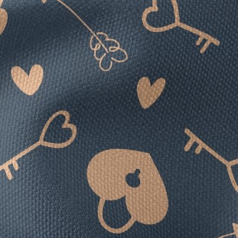Love Key Lock Waterproof Canvas