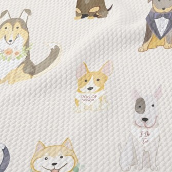 Wedding Gentleman Dog Birdseye Piqué