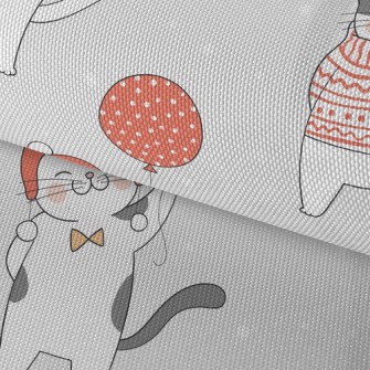 Winter Dress Up Cat Waterproof Oxford