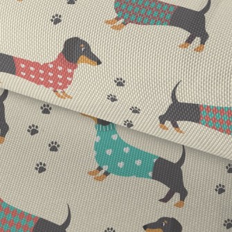 Dachshund Dog In Sweater Waterproof Oxford