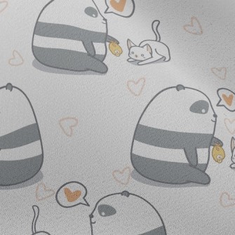 Panda Teasing Cat Chiffon