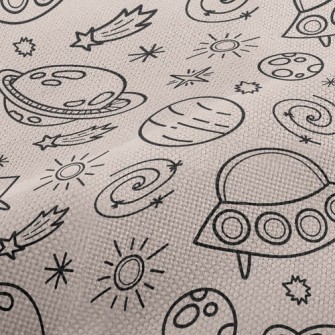 Asteroids And Flying Saucers Performance Linen