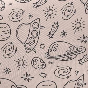 Asteroids And Flying Saucers Twill