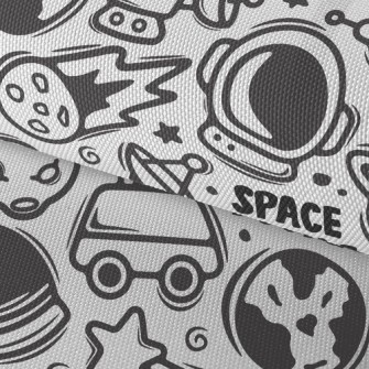 Outer Space Travelogue Waterproof Oxford