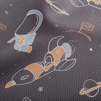 Astronauts And Space Shuttles Athletic Mesh Flat Back