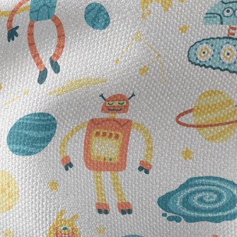 Robots Land On Planets Waterproof Canvas