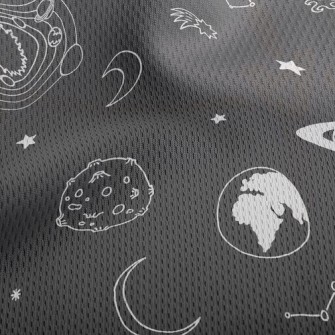 Universe Big And Small Planets Athletic Mesh Flat Back