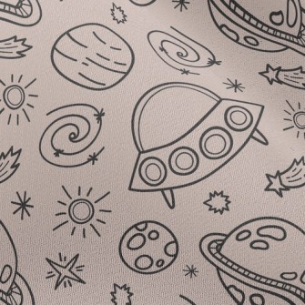 Asteroids And Flying Saucers Chiffon