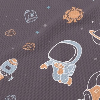 Astronauts And Space Shuttles Birdseye Piqué