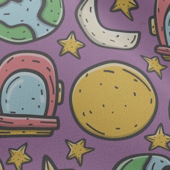 Earth Moon Astronaut Chiffon