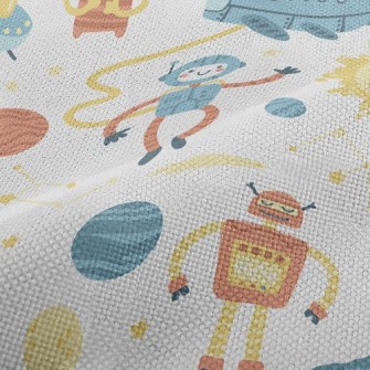 Robots Land On Planets Performance Linen