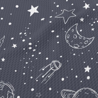 Simple Lines Outer Space Birdseye Piqué