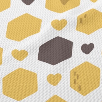 Hexagonal Heart Birdseye Piqué