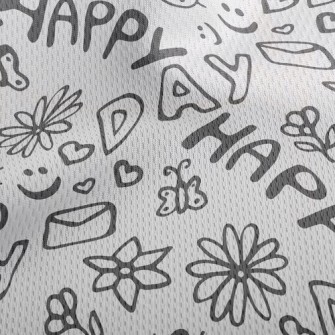 Happy Day Athletic Mesh Flat Back