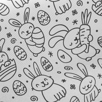 Little White Rabbit And Easter Twill