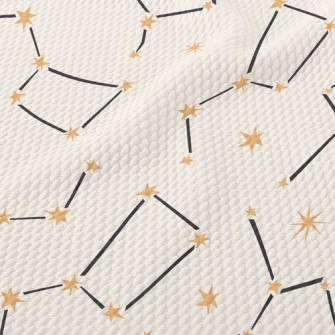 Stars Connected Into Constella Birdseye Piqué