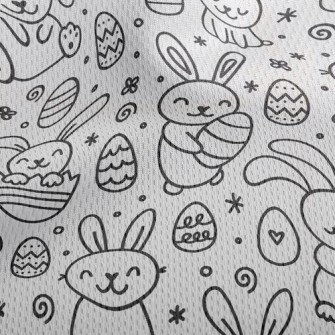 Little White Rabbit And Easter Athletic Mesh Flat Back