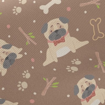 Puppy Playing On The Ground Twill