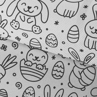 Little White Rabbit And Easter Waterproof Oxford
