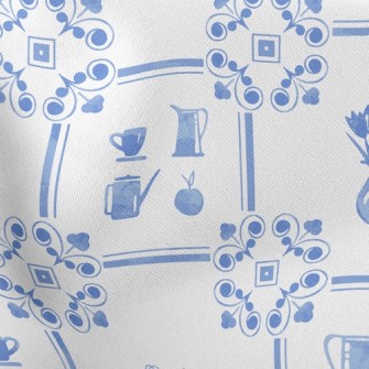 Elegant Flower Tiles Stretch Ponte