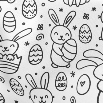 Little White Rabbit And Easter Stretch Ponte