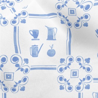 Elegant Flower Tiles Micro Fleece