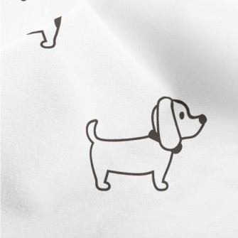Playful Short Tail Dog Micro Fleece