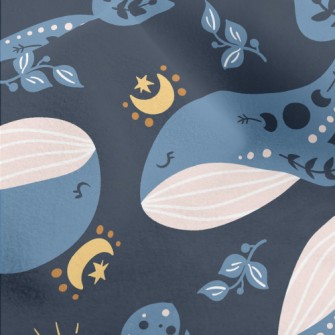 Whale In Moonlight Micro Fleece