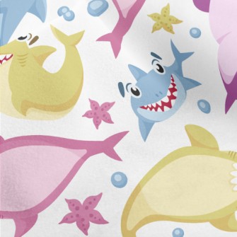 Happy Funny Shark Micro Fleece