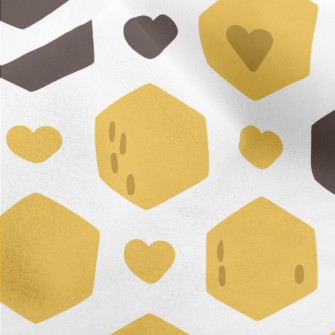 Hexagonal Heart Micro Fleece