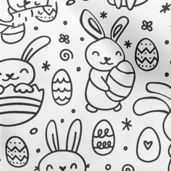 Little White Rabbit And Easter Micro Fleece