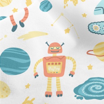 Robots Land On Planets Micro Fleece