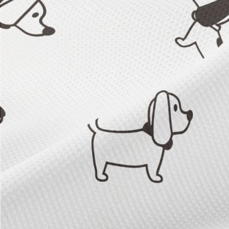 Playful Short Tail Dog Piqué