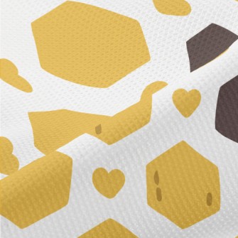 Hexagonal Heart Piqué