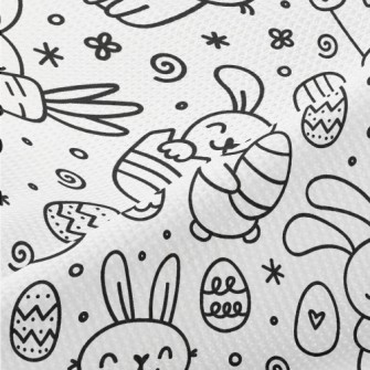 Little White Rabbit And Easter Piqué