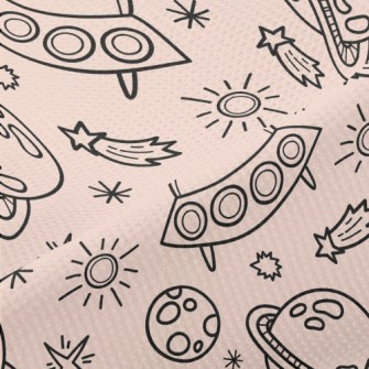 Asteroids And Flying Saucers Piqué