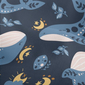 Whale In Moonlight Lightweight Performance Linen