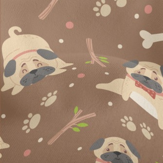 Puppy Playing On The Ground Lightweight Performance Linen