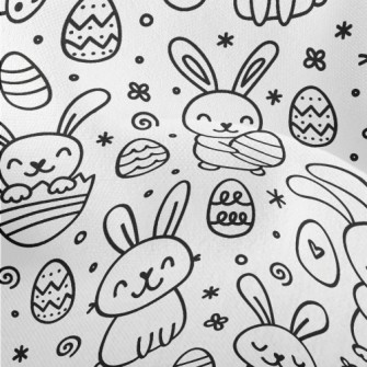 Little White Rabbit And Easter Lightweight Performance Linen