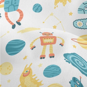 Robots Land On Planets Lightweight Performance Linen