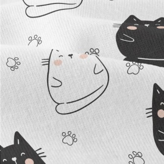 Blushing Black And White Cat Modern Jersey