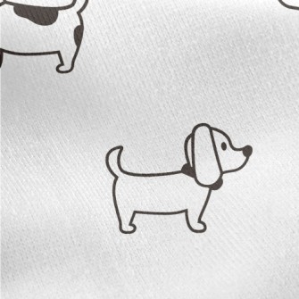 Playful Short Tail Dog Jersey Backed Fleece
