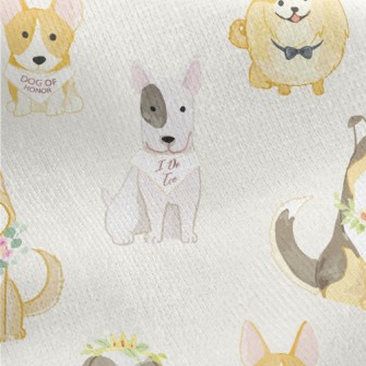 Wedding Gentleman Dog Jersey Backed Fleece