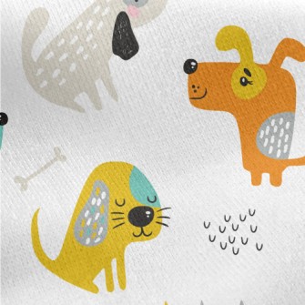 Shy Playing Puppy Jersey Backed Fleece